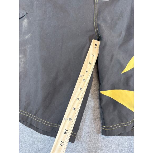 Hyperlite Board Shorts Mens Size 31 Black Yellow Swimwear Summer Beach Swim NWT - Picture 3 of 7